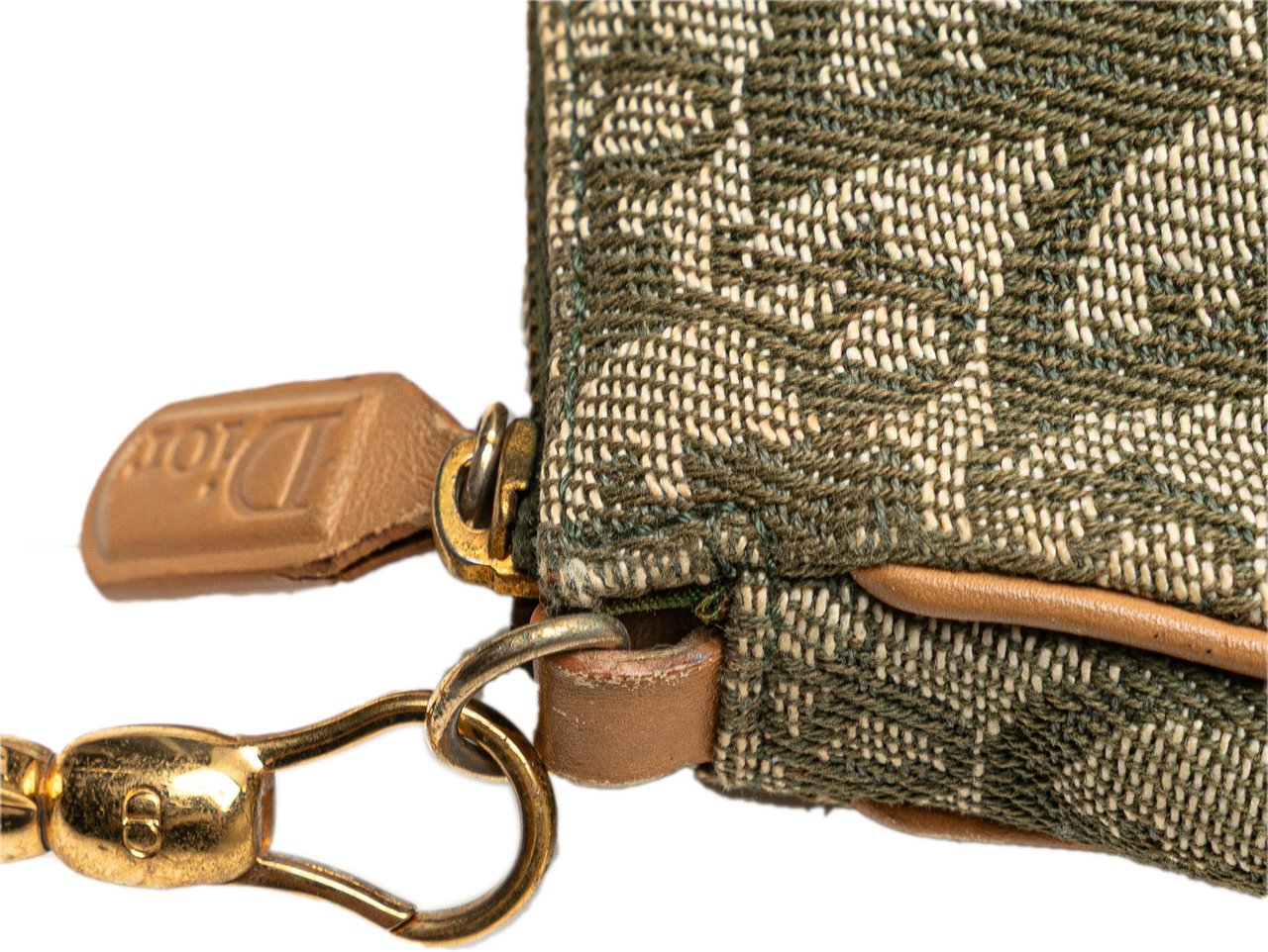 Dior Mini Diorissimo Canvas Saddle Pochette Groen