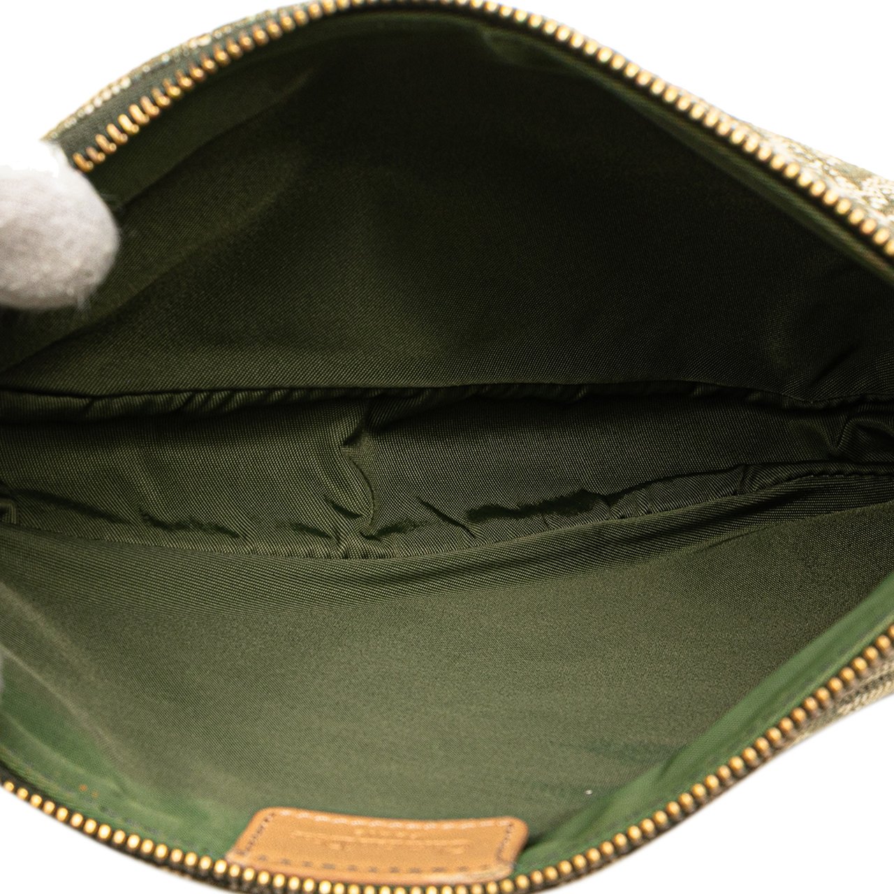 Dior Mini Diorissimo Canvas Saddle Pochette Groen