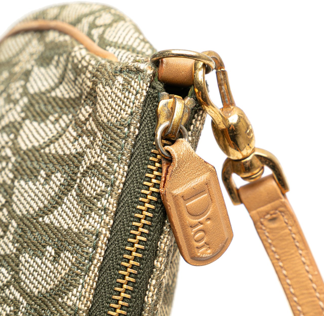 Dior Mini Diorissimo Canvas Saddle Pochette Groen