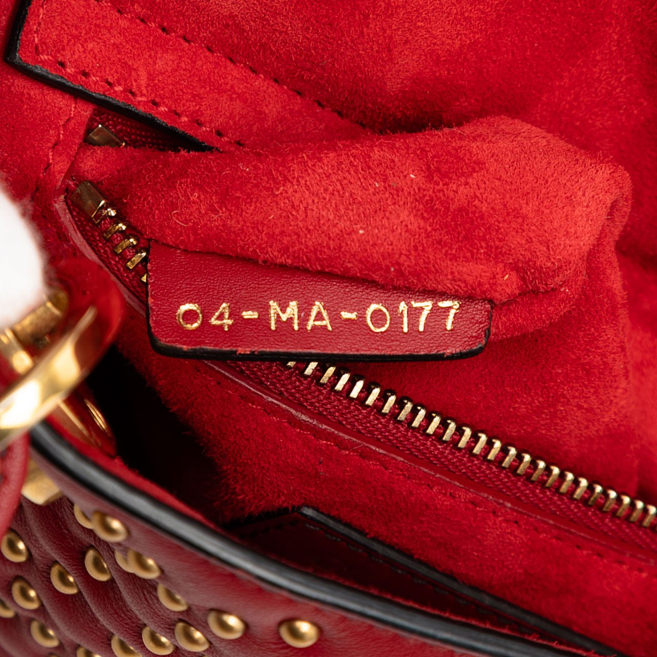 Dior Mini Lambskin Cannage Studded Supple Lady Dior Rood