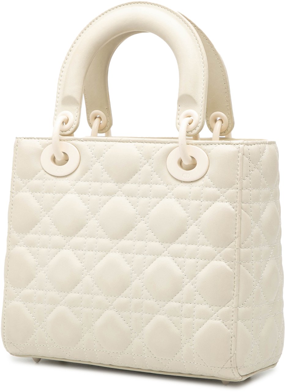 Dior Small Ultra Matte Calfskin Cannage My ABCDior Lady Dior Wit