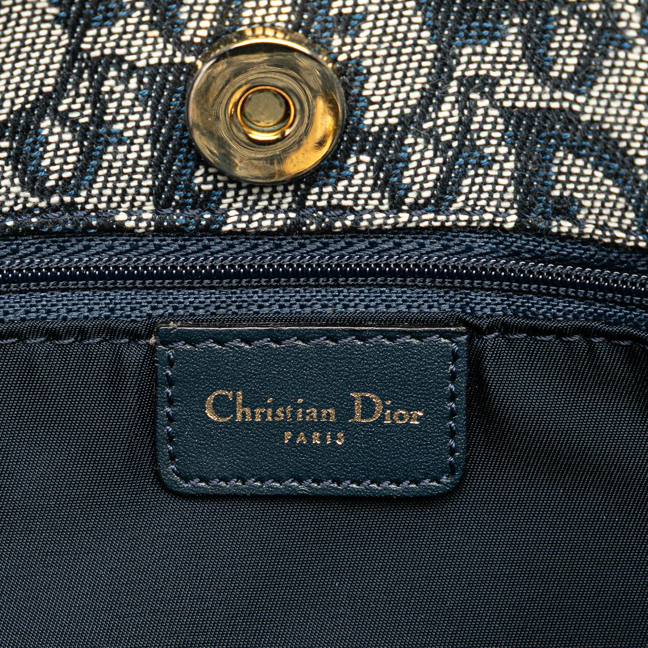 Dior Diorissimo Trotter Canvas Tote Blauw