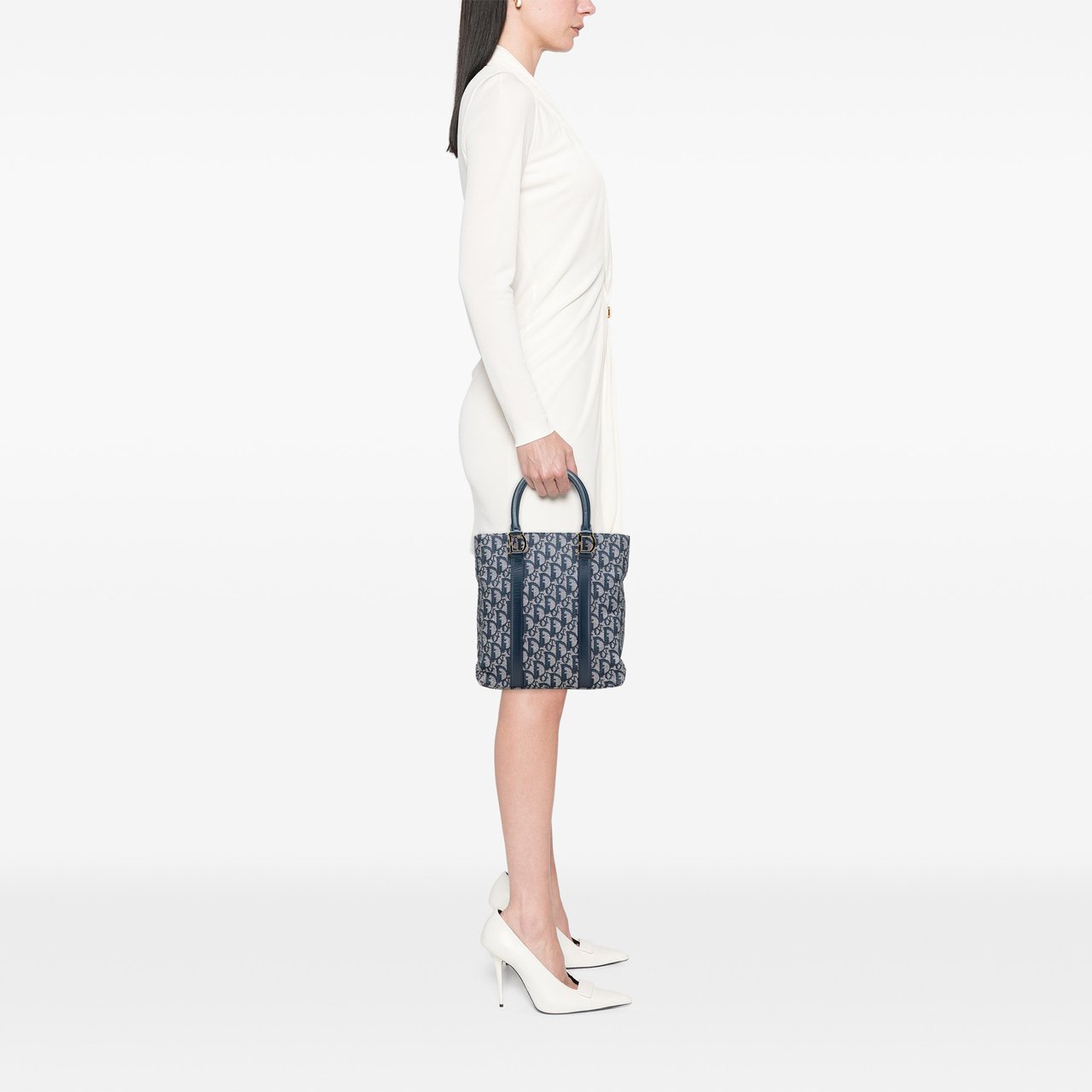 Dior Diorissimo Trotter Canvas Tote Blauw