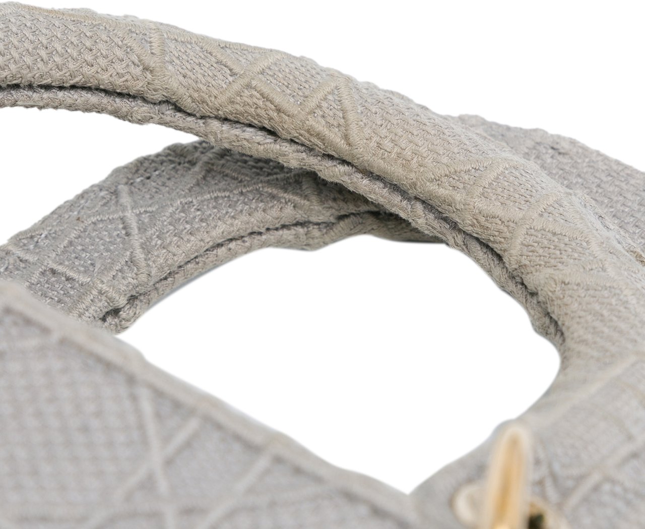 Dior Medium Canvas Cannage Lady D Lite Grijs