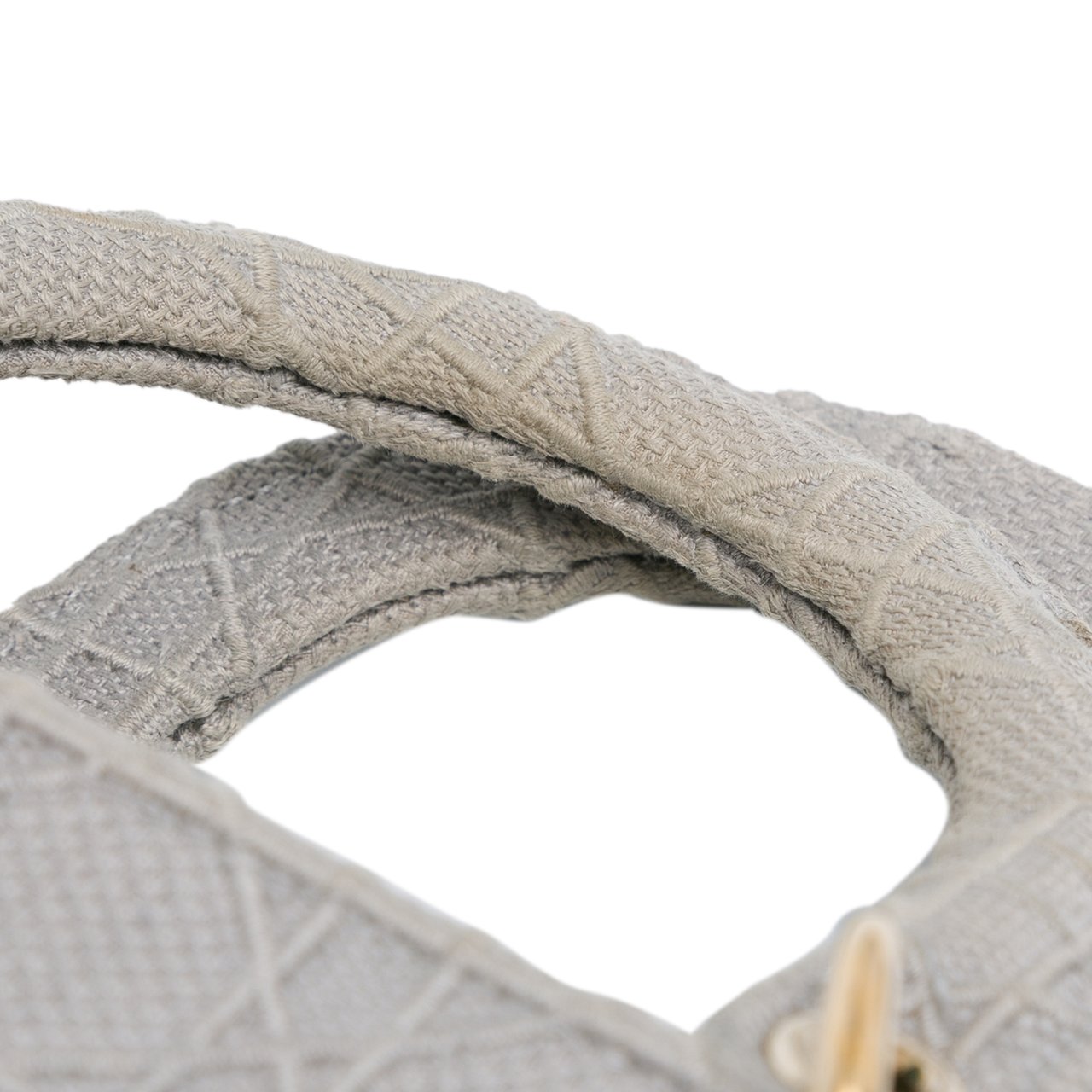 Dior Medium Canvas Cannage Lady D Lite Grijs