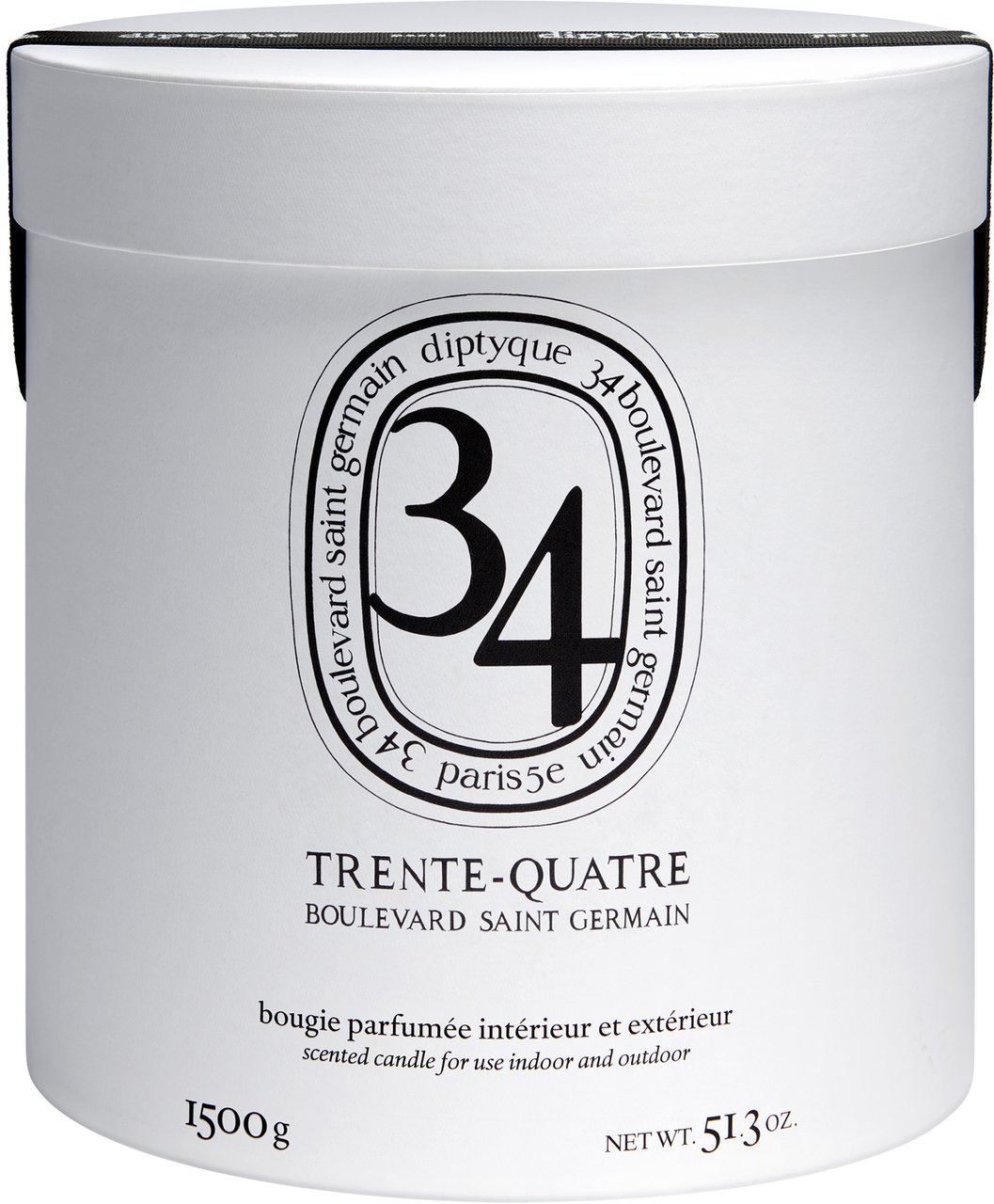 Diptyque Candela 34 Boulevard 1500 Gr Rosso Rood