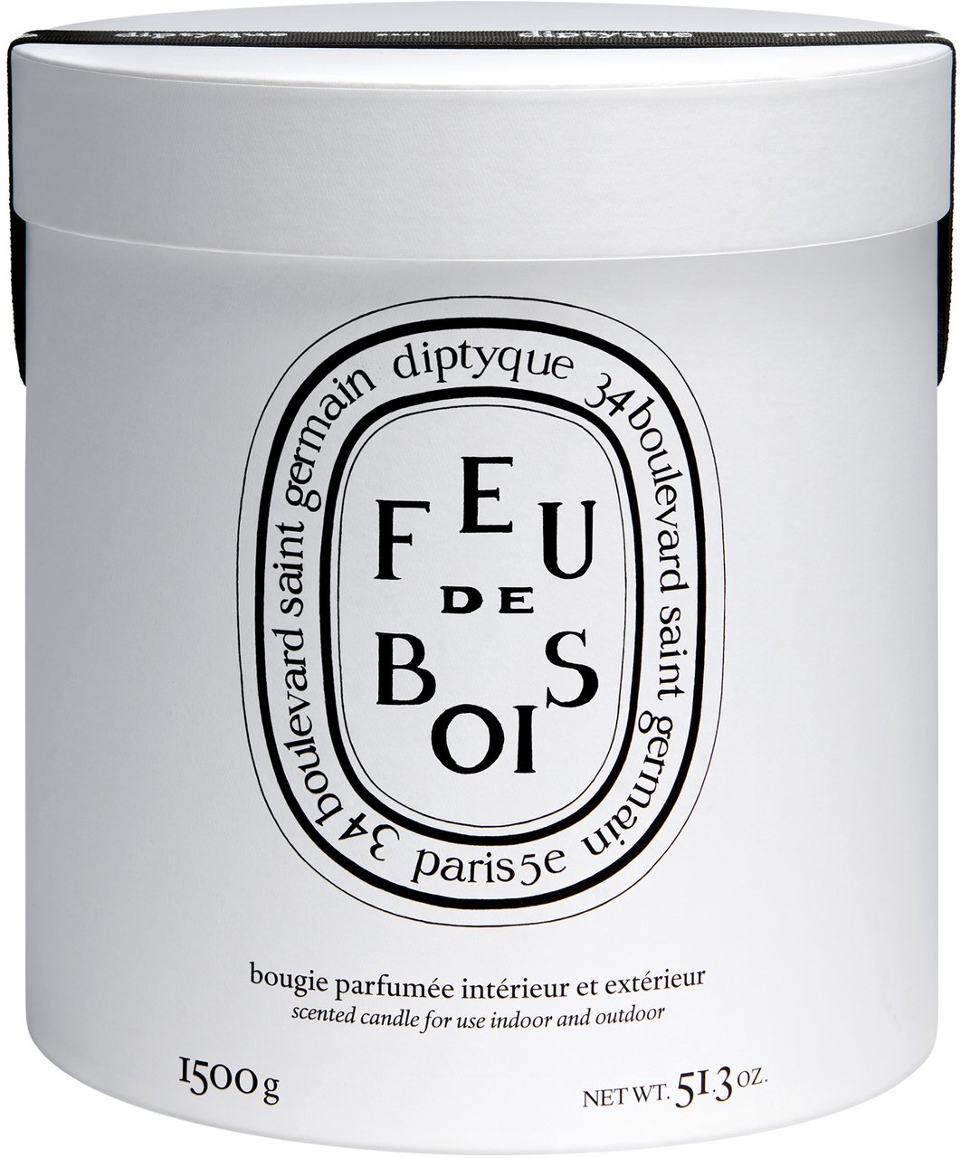 Diptyque Candela Feu De Bois 1500 Gr Rosso Rood