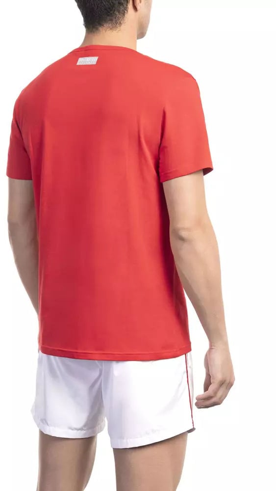 Dirk Bikkembergs Bikkembergs Red Cotton Men T-Shirt Rood