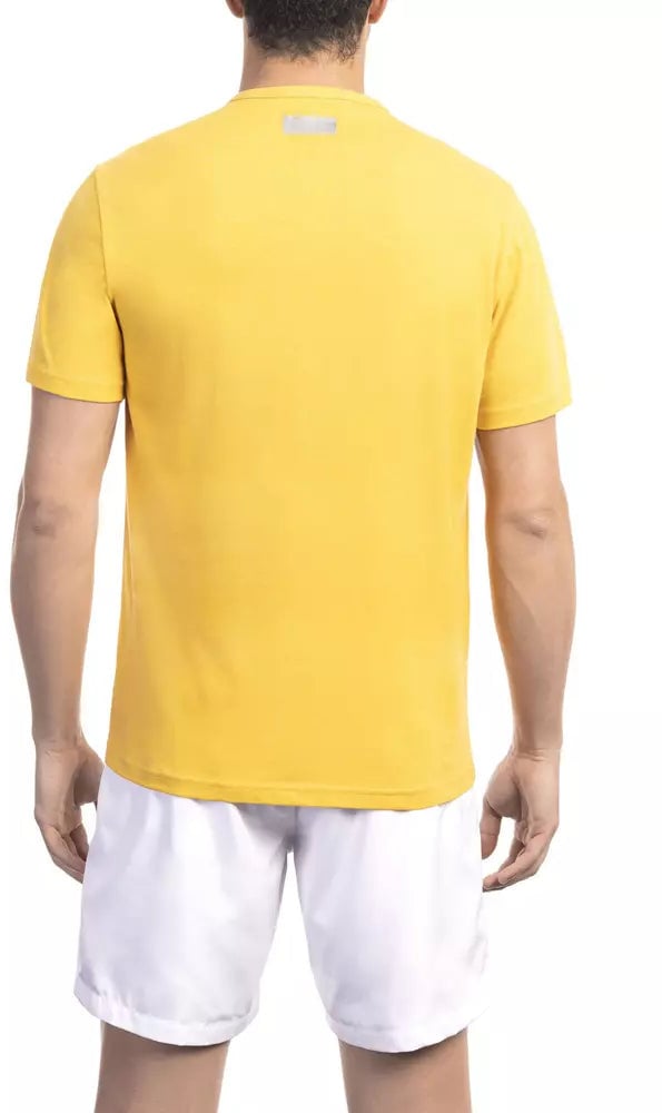 Dirk Bikkembergs Bikkembergs Yellow Cotton Men T-Shirt Geel