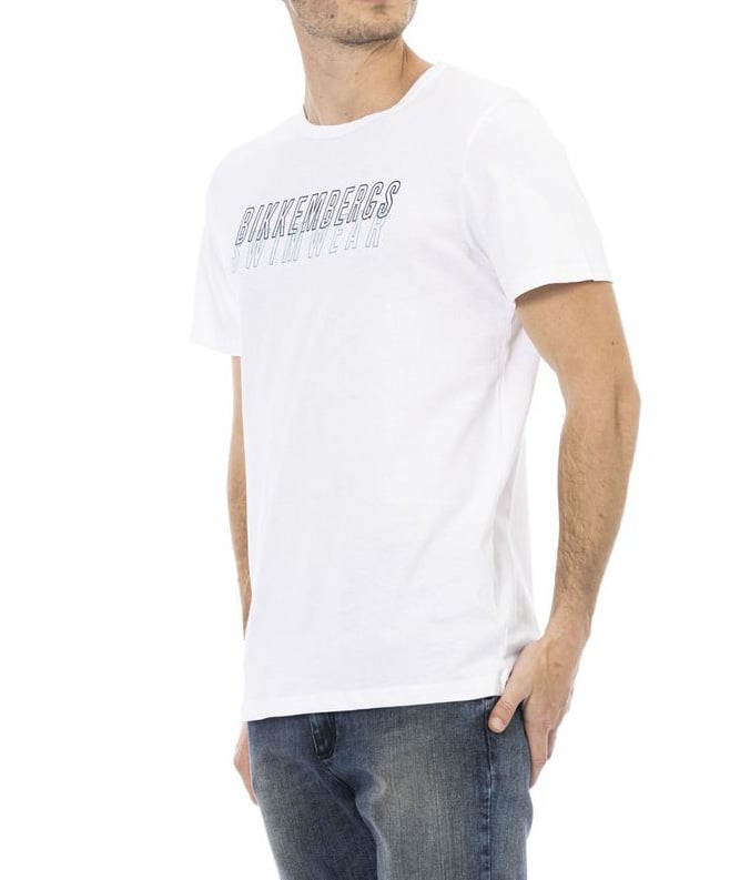 Dirk Bikkembergs Bikkembergs White Cotton Men T-Shirt Wit