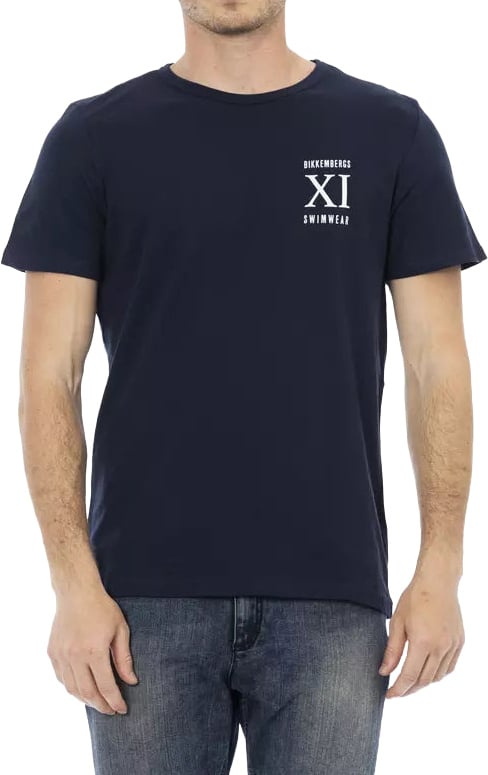 Dirk Bikkembergs Bikkembergs Blue Cotton Men T-Shirt Blauw