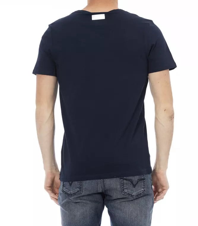 Dirk Bikkembergs Bikkembergs Blue Cotton Men T-Shirt Blauw