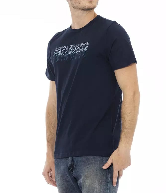 Dirk Bikkembergs Bikkembergs Blue Cotton Men T-Shirt Blauw