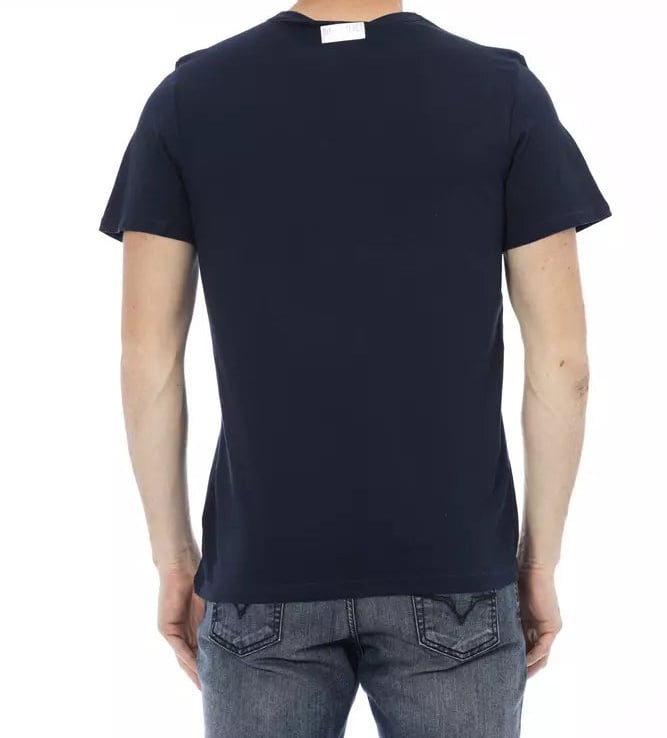 Dirk Bikkembergs Bikkembergs Blue Cotton Men T-Shirt Blauw