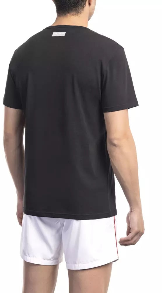 Dirk Bikkembergs Bikkembergs Black Cotton Men T-Shirt Zwart