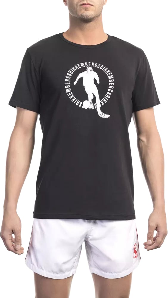 Dirk Bikkembergs Bikkembergs Black Cotton Men T-Shirt Zwart