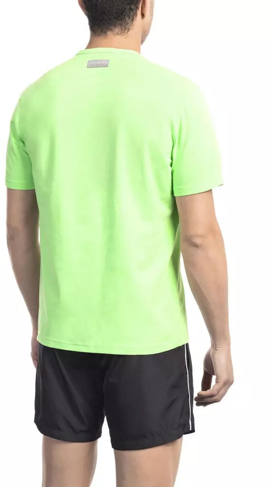 Dirk Bikkembergs Bikkembergs Green Cotton Men T-Shirt Groen