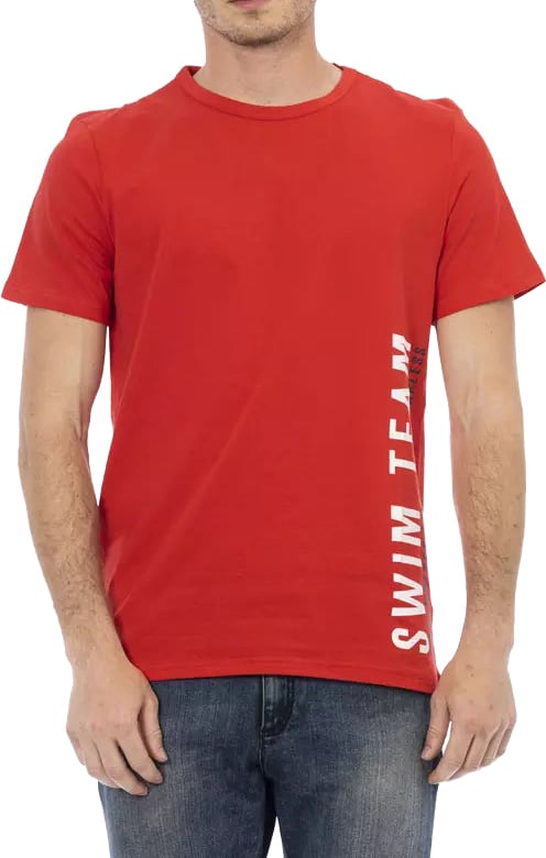 Dirk Bikkembergs Bikkembergs Red Cotton Men T-Shirt Rood