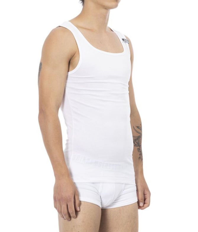 Dirk Bikkembergs Bikkembergs White Cotton Mens Tank Top Wit