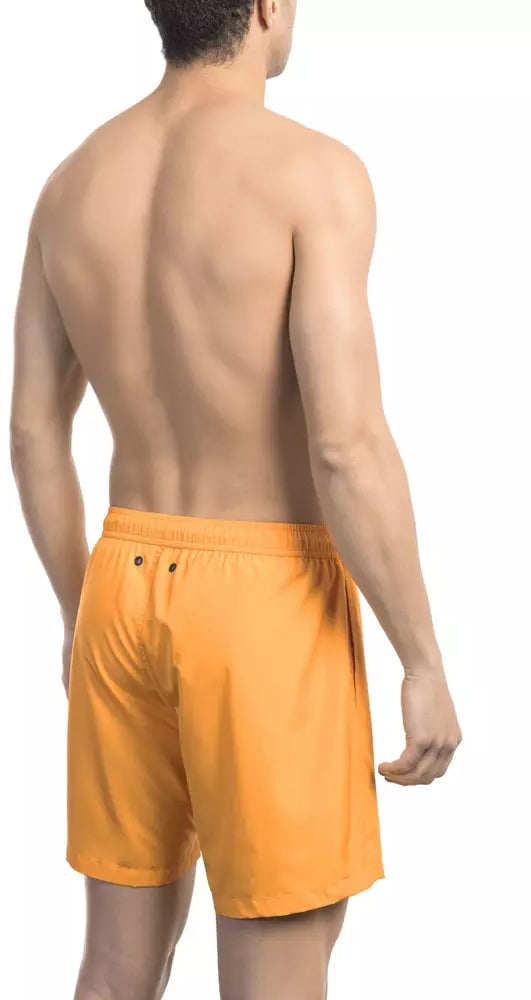 Dirk Bikkembergs Bikkembergs Orange Polyester Men Swim Short Oranje