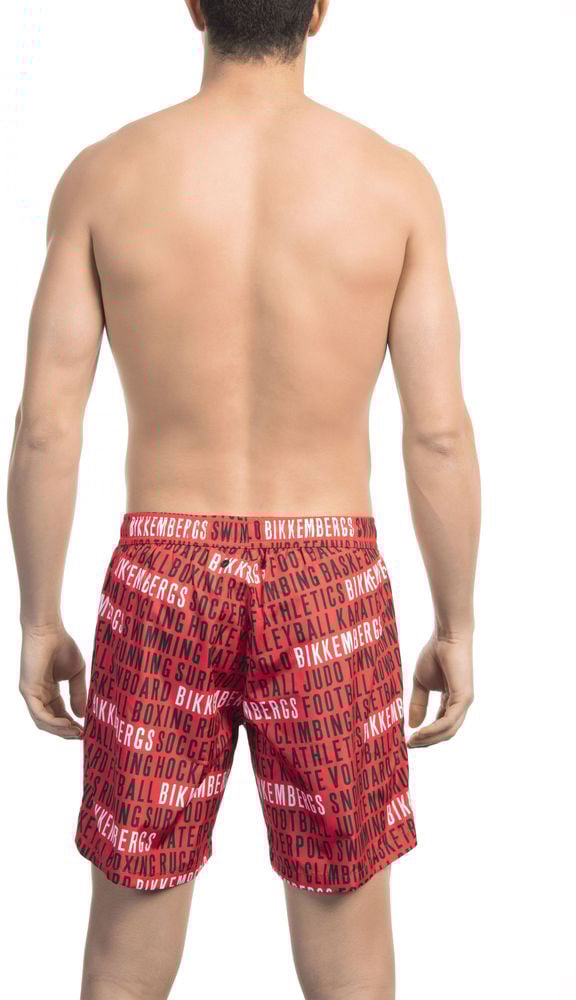 Dirk Bikkembergs Bikkembergs Red Polyester Men Swim Short Rood