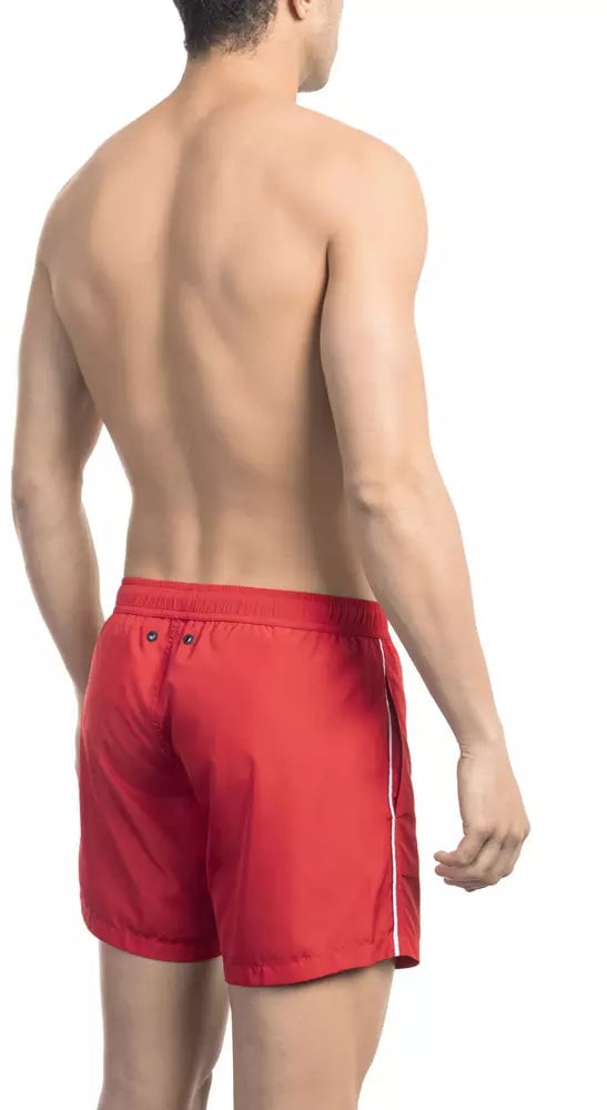 Dirk Bikkembergs Bikkembergs Red Polyester Men Swim Short Rood