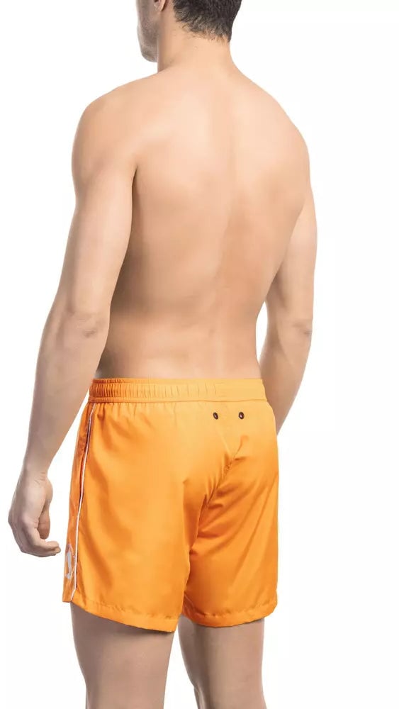 Dirk Bikkembergs Bikkembergs Orange Polyester Men Swim Short Oranje