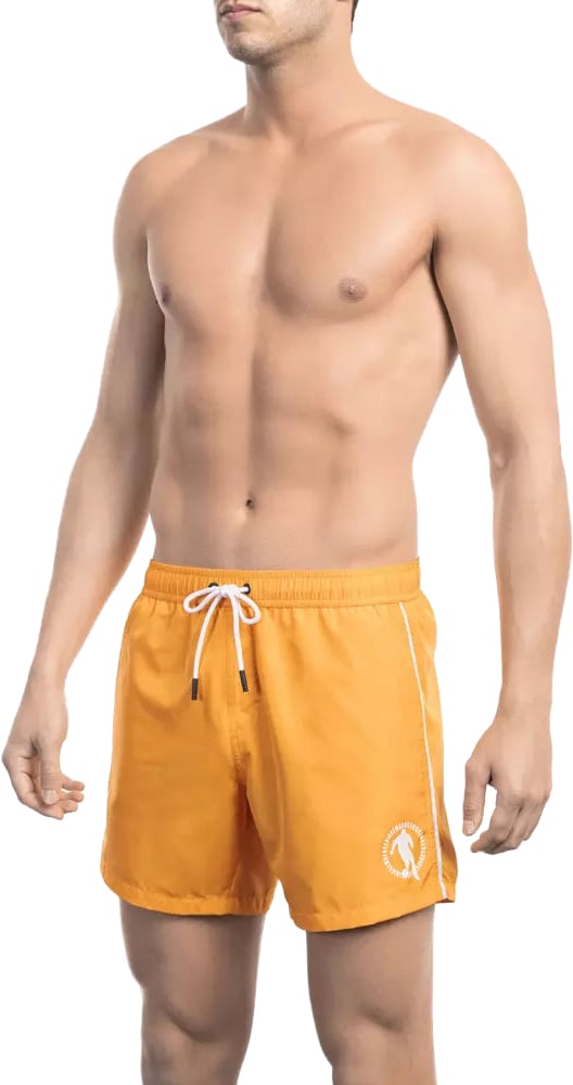 Dirk Bikkembergs Bikkembergs Orange Polyester Men Swim Short Oranje