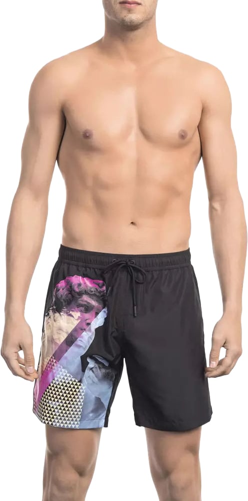 Dirk Bikkembergs Bikkembergs Black Polyester Men Swim Short Zwart