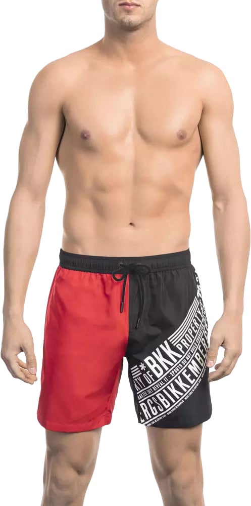Dirk Bikkembergs Bikkembergs Red Polyester Men's Swim Short Rood