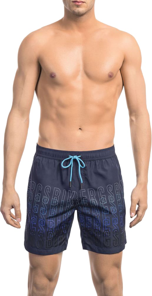 Dirk Bikkembergs Bikkembergs Blue Polyester Men Swim Short Blauw