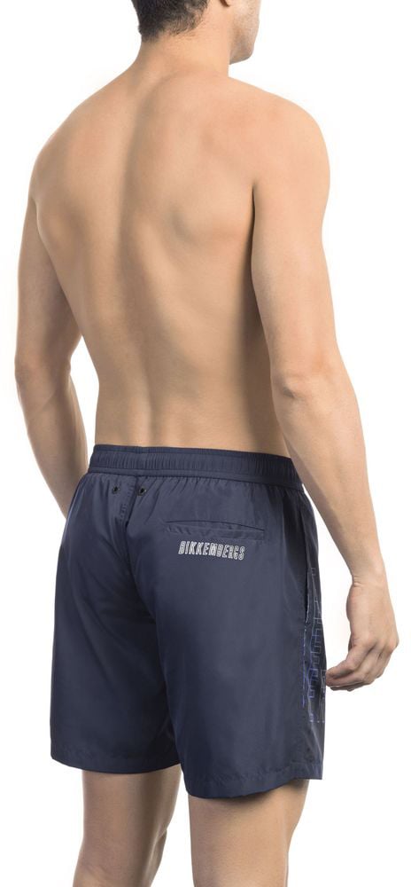 Dirk Bikkembergs Bikkembergs Blue Polyester Men Swim Short Blauw