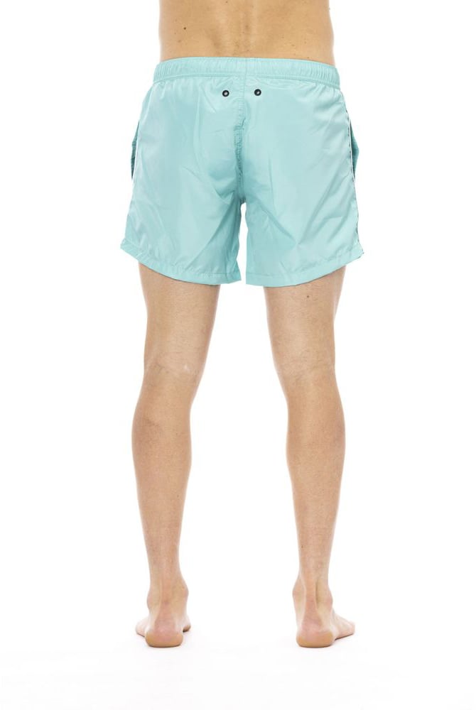 Dirk Bikkembergs Bikkembergs Light Blue Polyester Men Swimwear Blauw