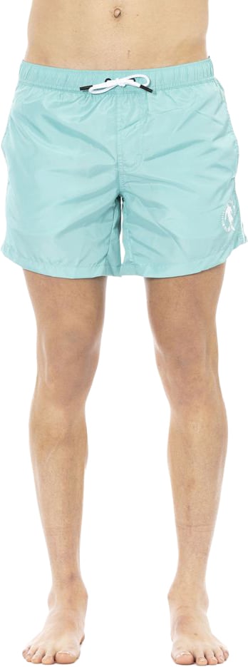 Dirk Bikkembergs Bikkembergs Light Blue Polyester Men Swimwear Blauw