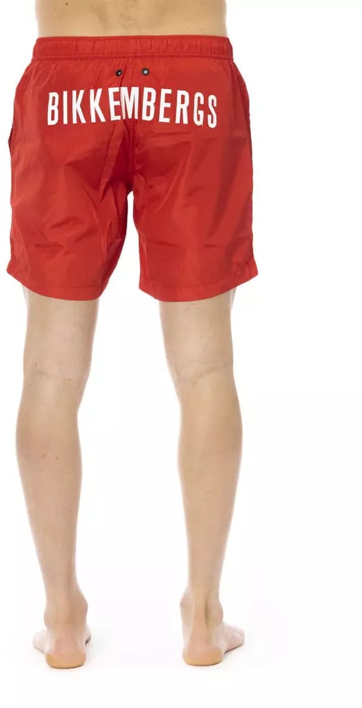 Dirk Bikkembergs Bikkembergs Red Polyester Men Swim Short Rood