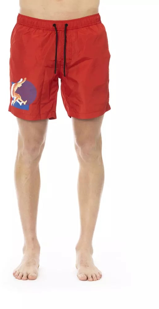 Dirk Bikkembergs Bikkembergs Red Polyester Men Swim Short Rood