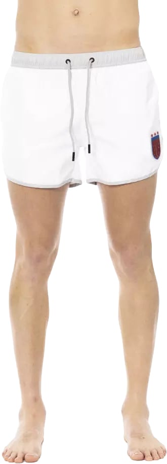 Dirk Bikkembergs Bikkembergs White Polyester Men's Swim Short Wit
