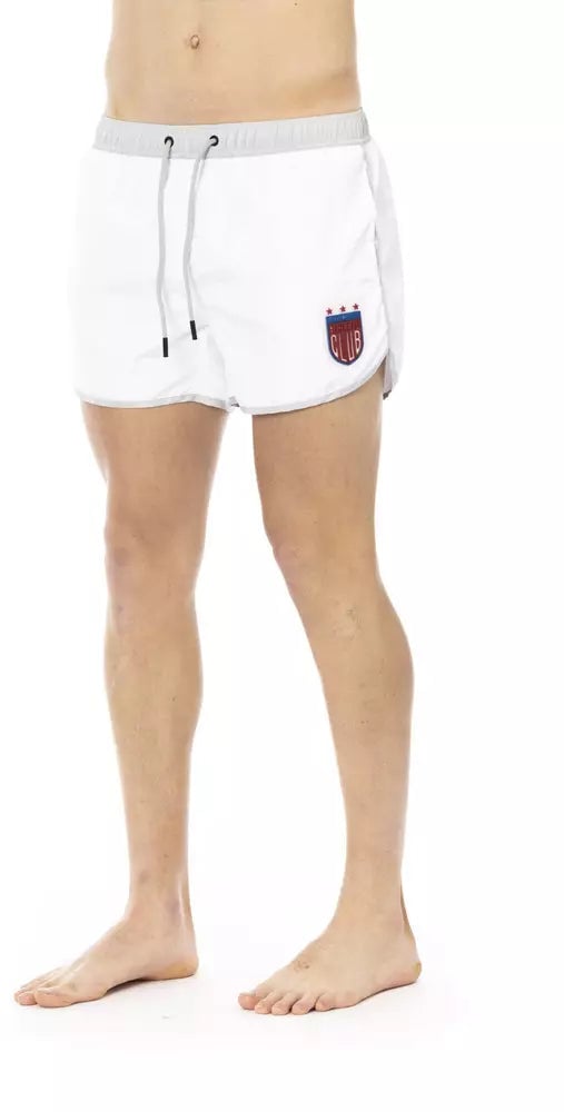 Dirk Bikkembergs Bikkembergs White Polyester Men's Swim Short Wit