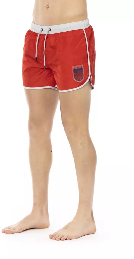 Dirk Bikkembergs Bikkembergs Red Polyester Men Swim Short Rood