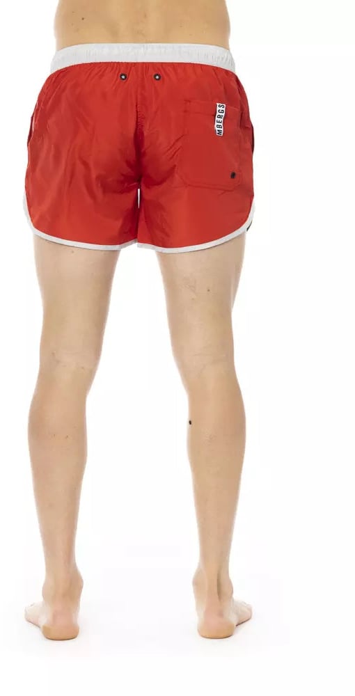 Dirk Bikkembergs Bikkembergs Red Polyester Men Swim Short Rood