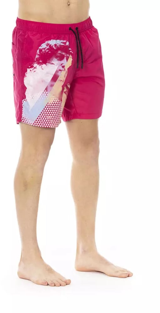 Dirk Bikkembergs Bikkembergs Fuchsia Polyester Men Swim Short Roze