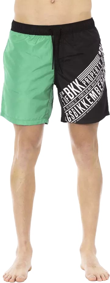Dirk Bikkembergs Bikkembergs Green Polyester Men Swim Short Groen