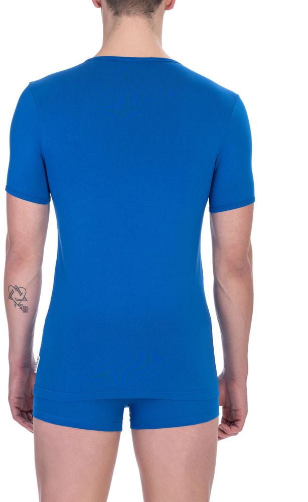 Dirk Bikkembergs Bikkembergs Blue Cotton Men T-Shirt Blauw