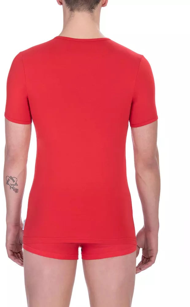 Dirk Bikkembergs Bikkembergs Red Cotton Men's T-Shirt Rood