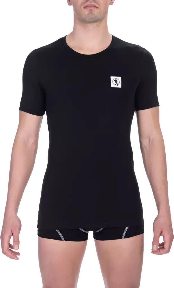 Dirk Bikkembergs Bikkembergs Black Cotton Men T-Shirt Twin Pack Zwart