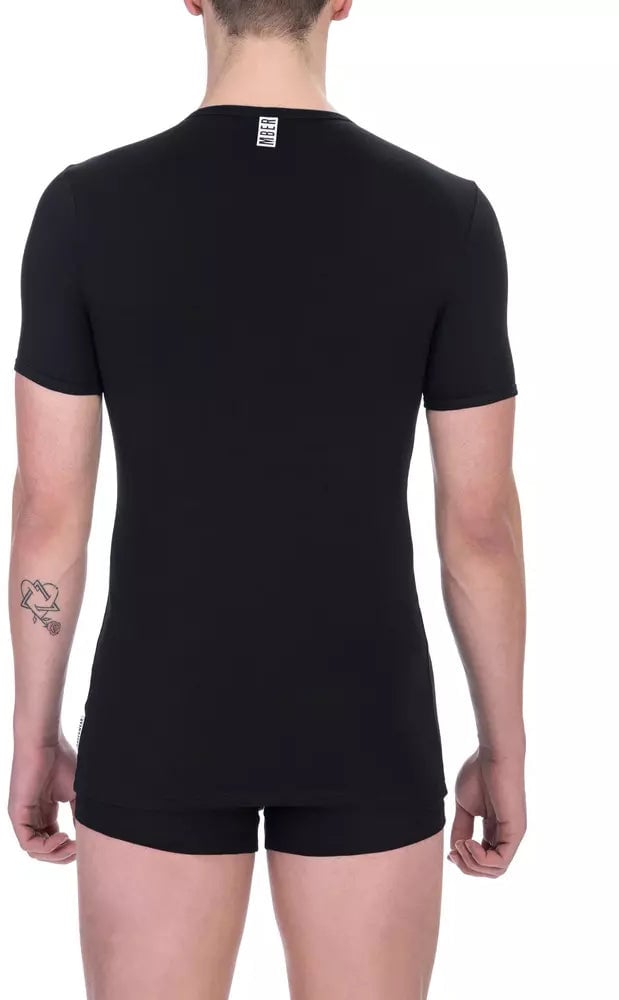 Dirk Bikkembergs Bikkembergs Black Cotton Men's T-Shirt Zwart