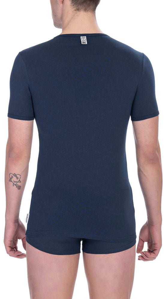 Dirk Bikkembergs Bikkembergs Blue Cotton Men's T-Shirt Blauw