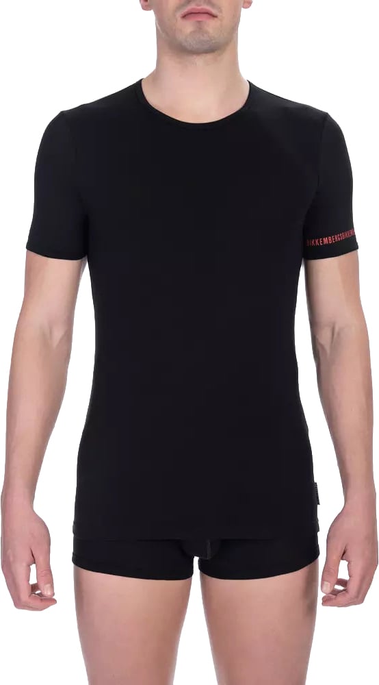 Dirk Bikkembergs Bikkembergs "Black Cotton Men T-Shirt Twin Pack" Zwart