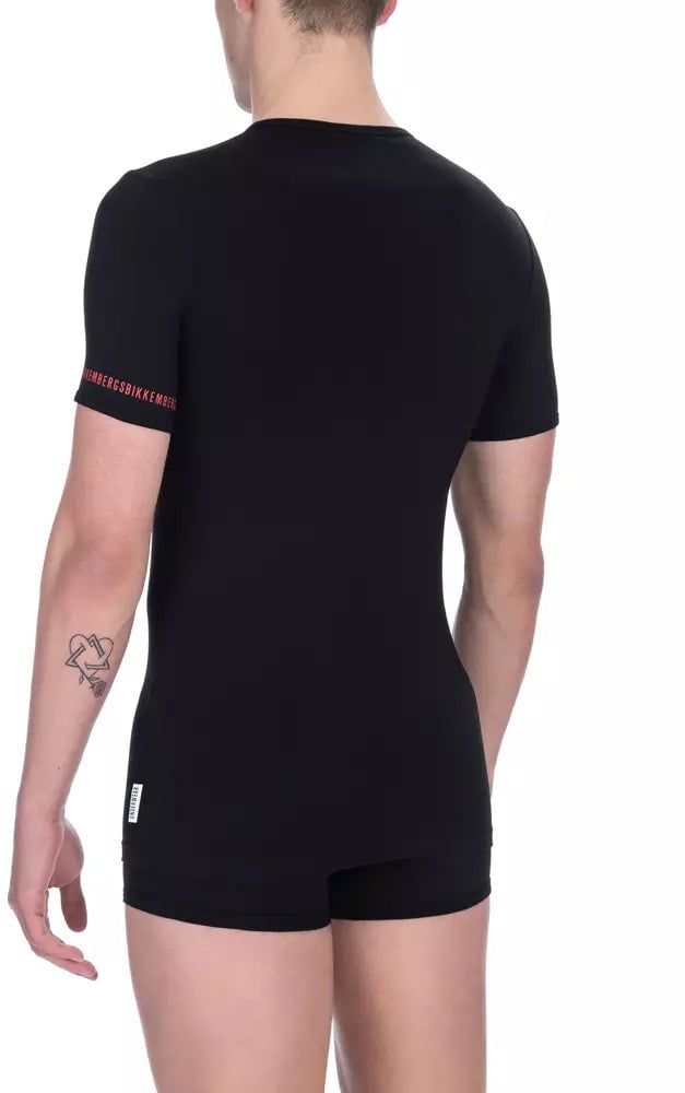 Dirk Bikkembergs Bikkembergs "Black Cotton Men T-Shirt Twin Pack" Zwart
