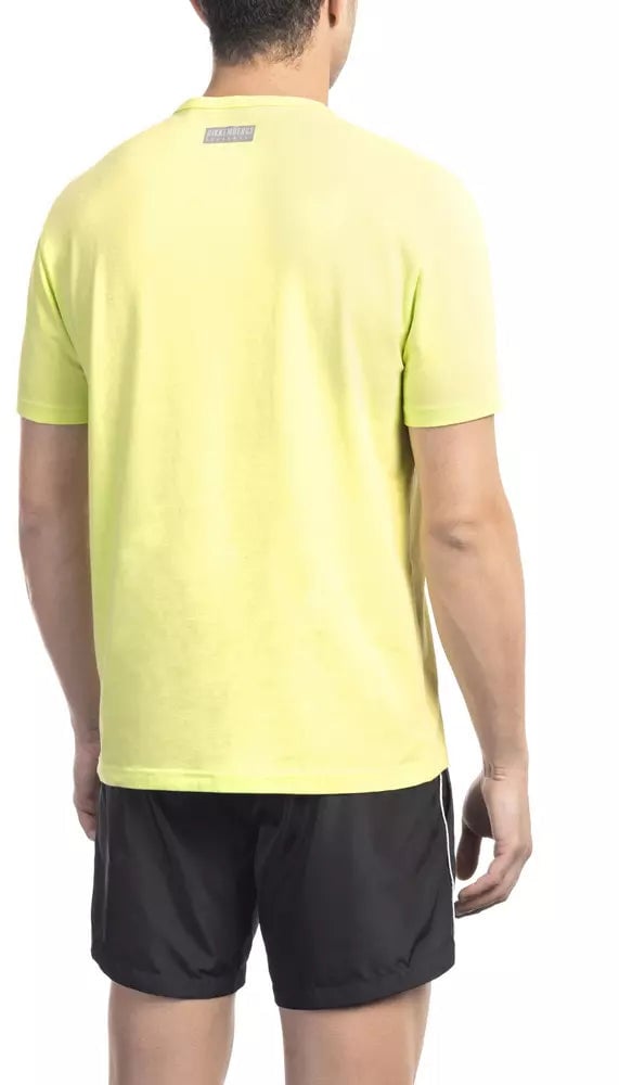 Dirk Bikkembergs Bikkembergs Yellow Cotton Men T-Shirt Geel
